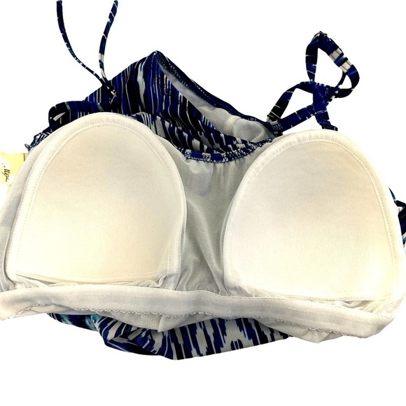 Profile by Gottex Bandeau One Piece Blue Multi Colored Swimsuit - Picture 12 of 16